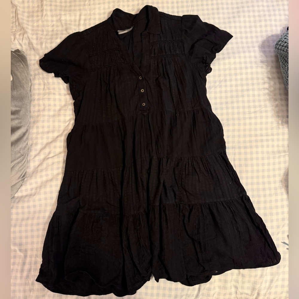 Anthropologie Black Mini Dress